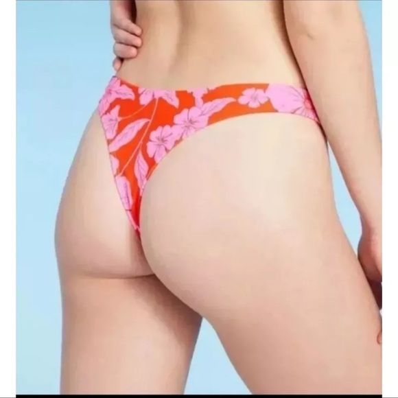 Wild fable NWT extra cheeky low rise tropical print bikini bottom - Picture 2 of 9